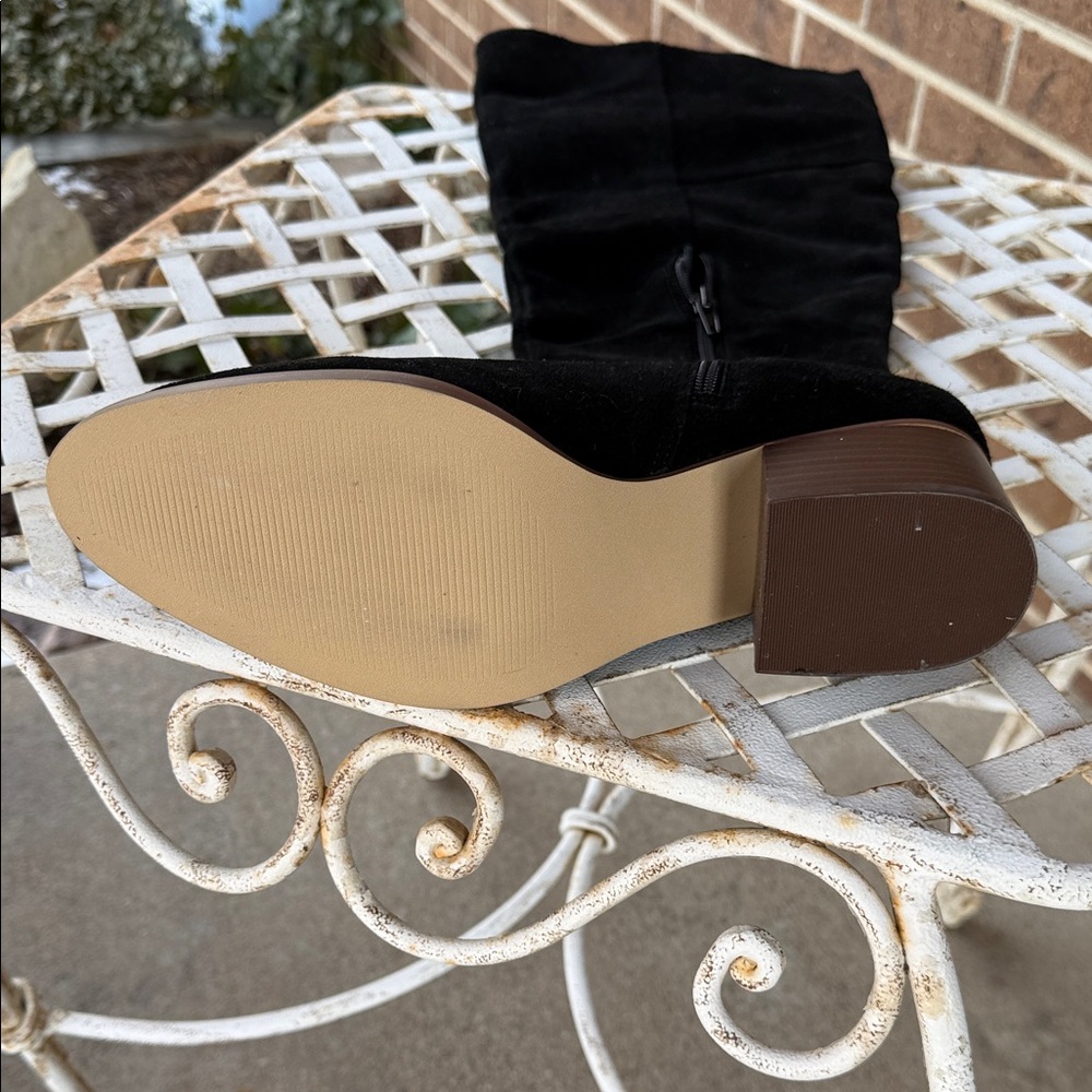 Gap New Black Suede Knee-High Boots - Picture 7 of 10